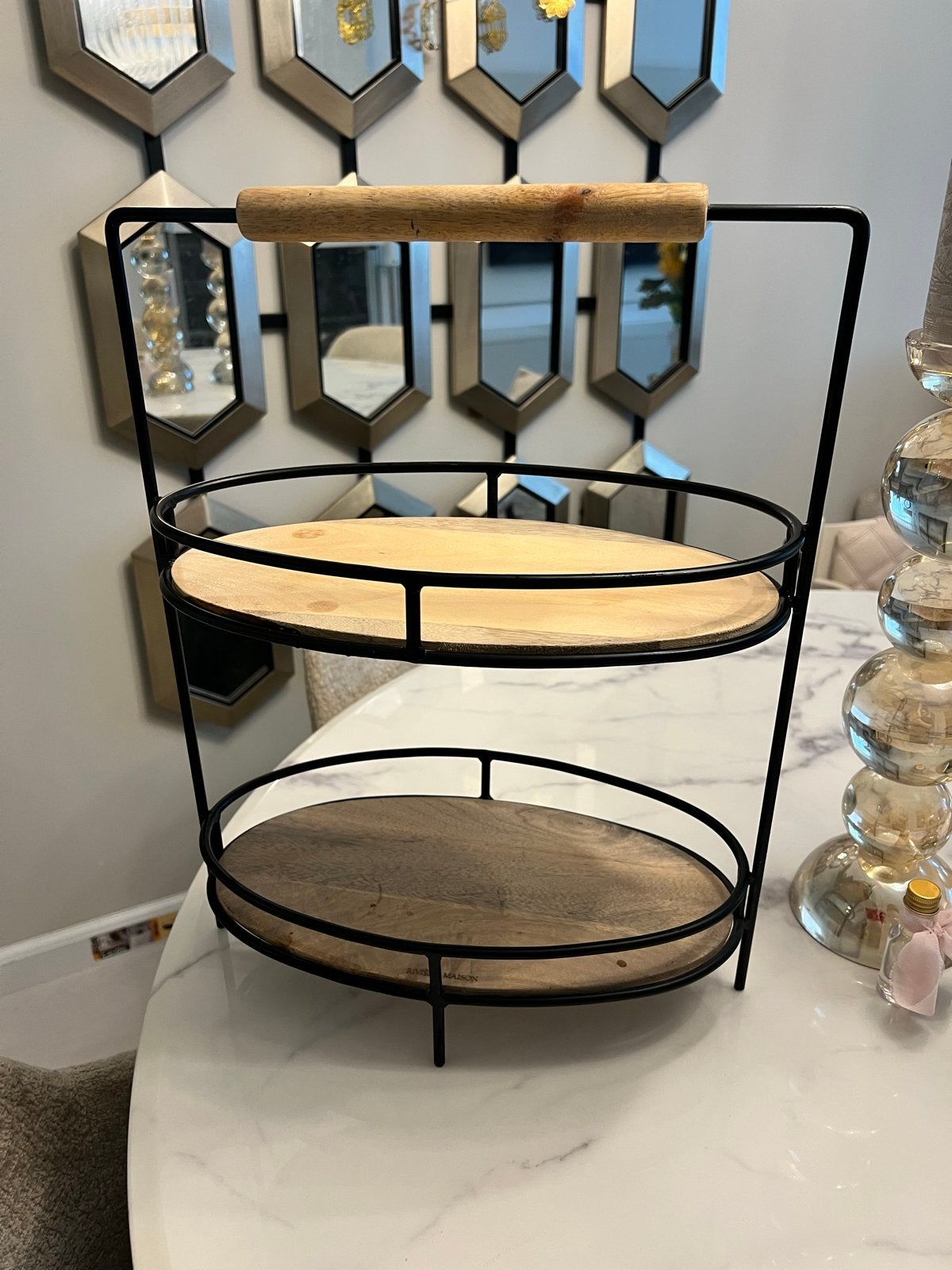 Riviera Maison Etagère - Zo goed als nieuw, Hout, Meerkleurig, Ophalen of Verzenden, Landelijk