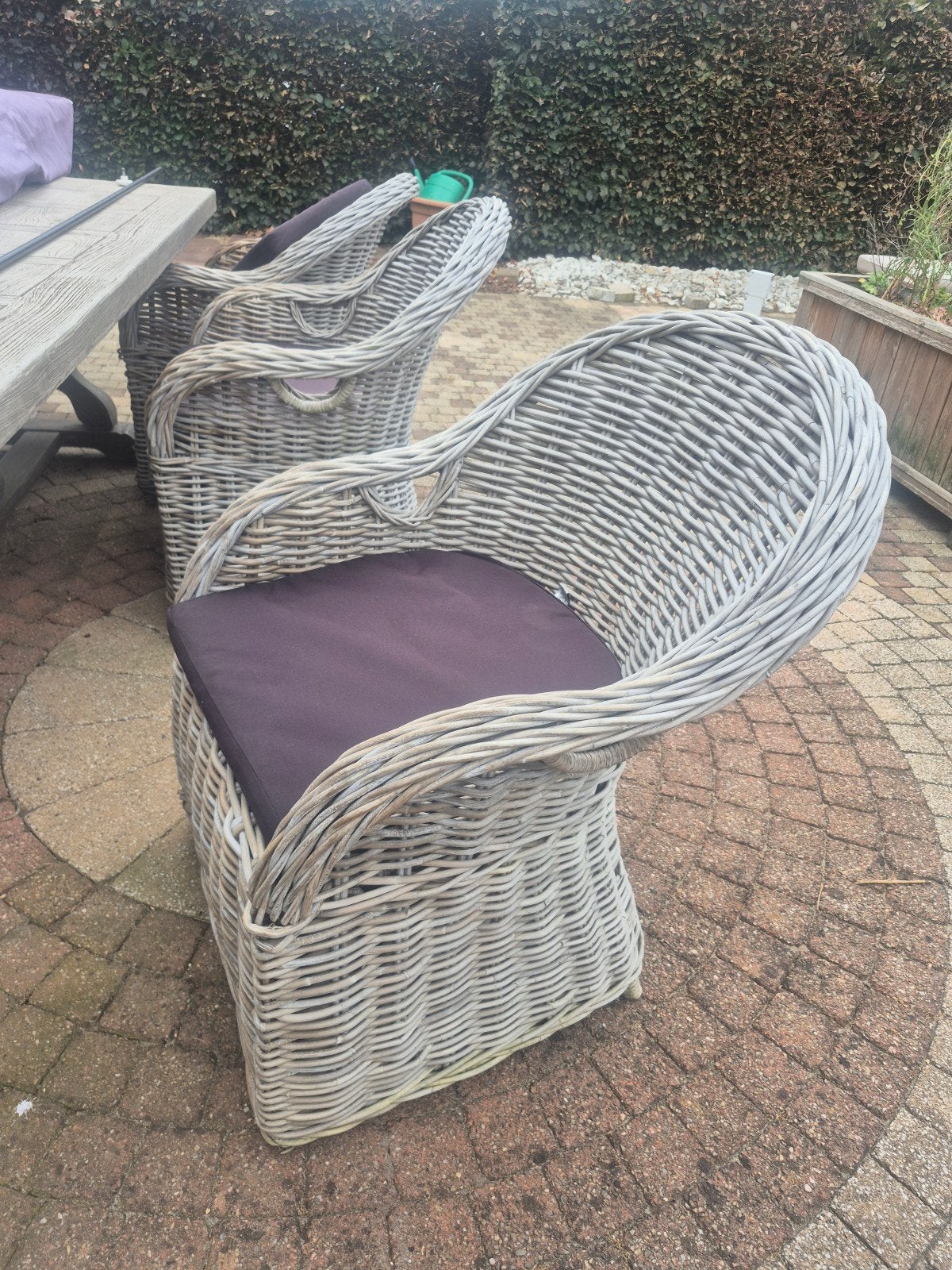 8 Rotan Tuinstoelen - Landelijke Look, Tuin en Terras, Tuinstoelen, Ophalen of Verzenden, Zo goed als nieuw, Rotan