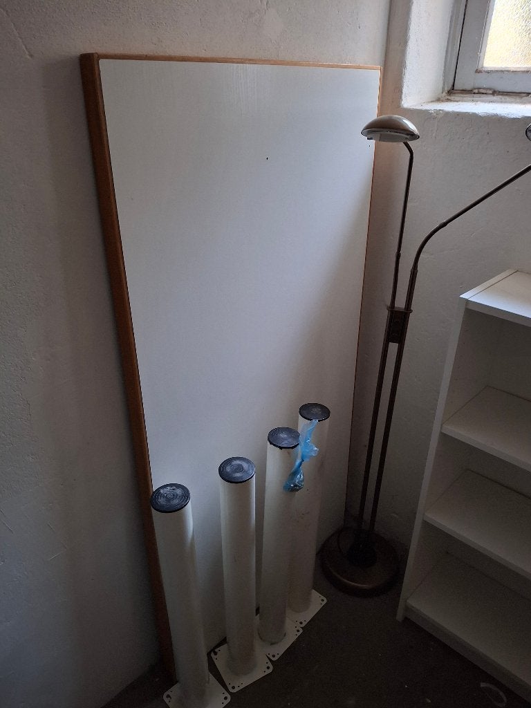 Stevige eettafel wit  /bijzettafeltje wit, Ophalen, Gebruikt, 100 tot 150 cm, 50 tot 100 cm