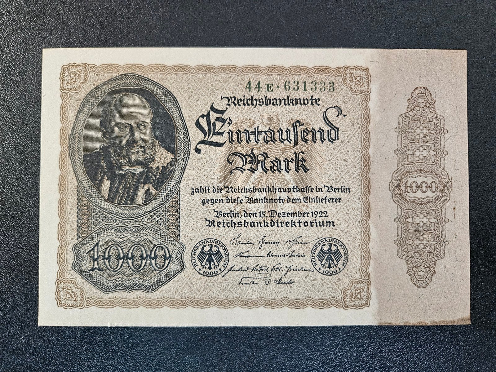 Duitsland pick 82a 1922 not issued UNC- (issued met overdruk, Ophalen of Verzenden, Duitsland, Los biljet