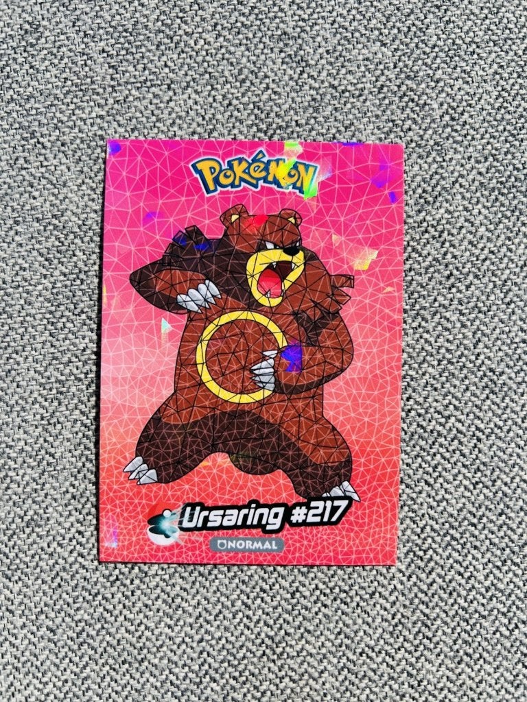 Ursaring 217 Johto Card Top Collection Promo Pokemon, Verzenden, Zo goed als nieuw, Losse kaart, Foil