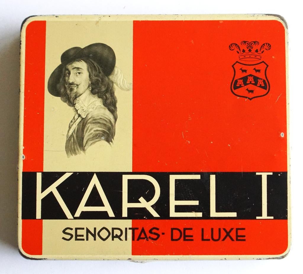 Sigarenblikje Karel1, Senoritas de luxe, Ophalen of Verzenden, Gebruikt, Overige, Overige merken