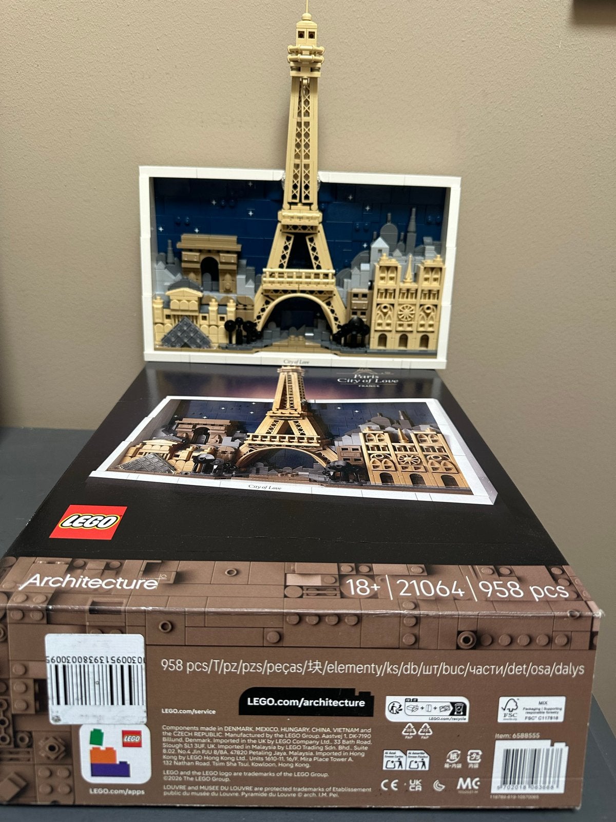 LEGO Architecture Parijs Skyline 21044 - Eiffeltoren, Ophalen of Verzenden, Zo goed als nieuw, Overige merken