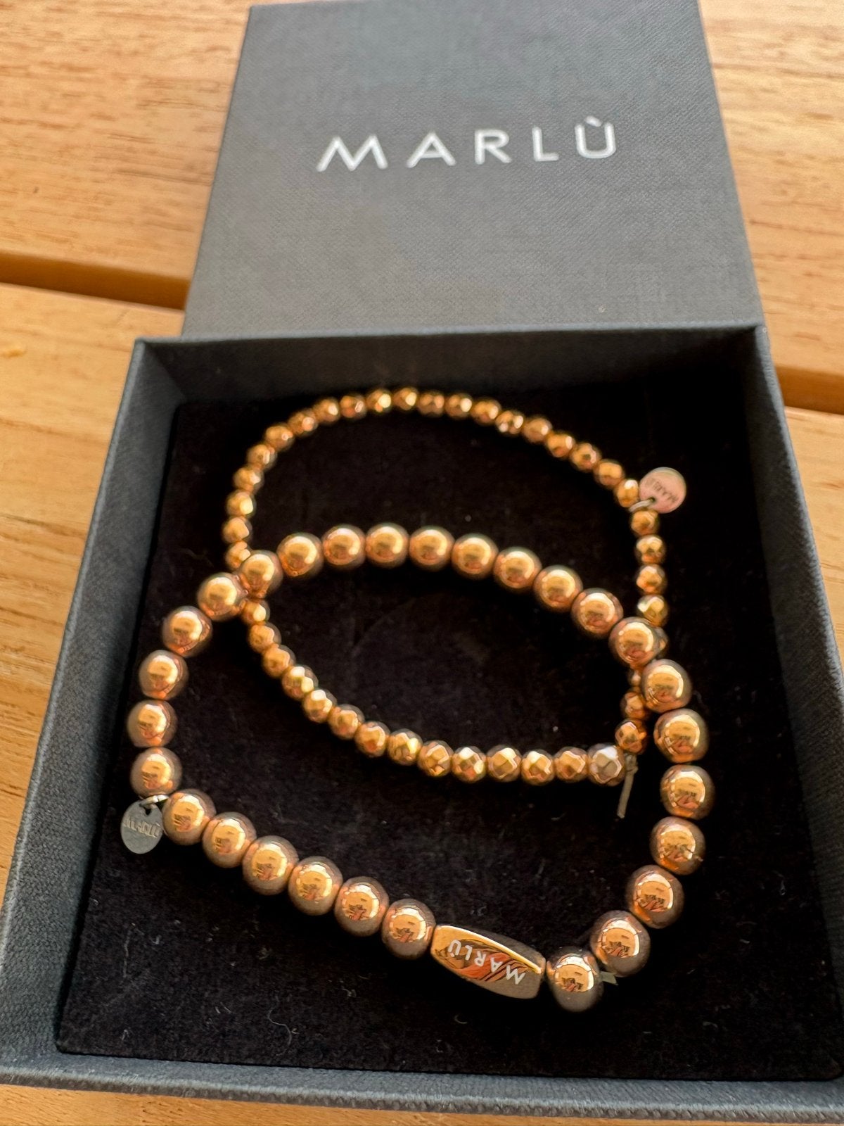 Marlu roséplated ketting en 2 armbandjes), Overige materialen, Ophalen of Verzenden, Zo goed als nieuw, Roze
