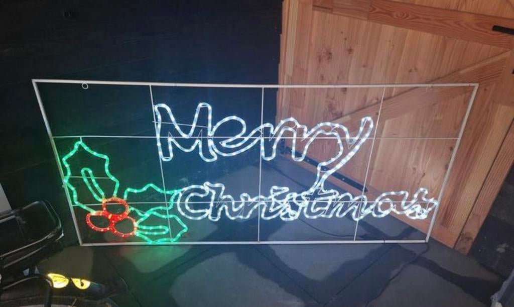Kerstverlichting voor aan gevel " Merry Christmas", Ophalen, Zo goed als nieuw