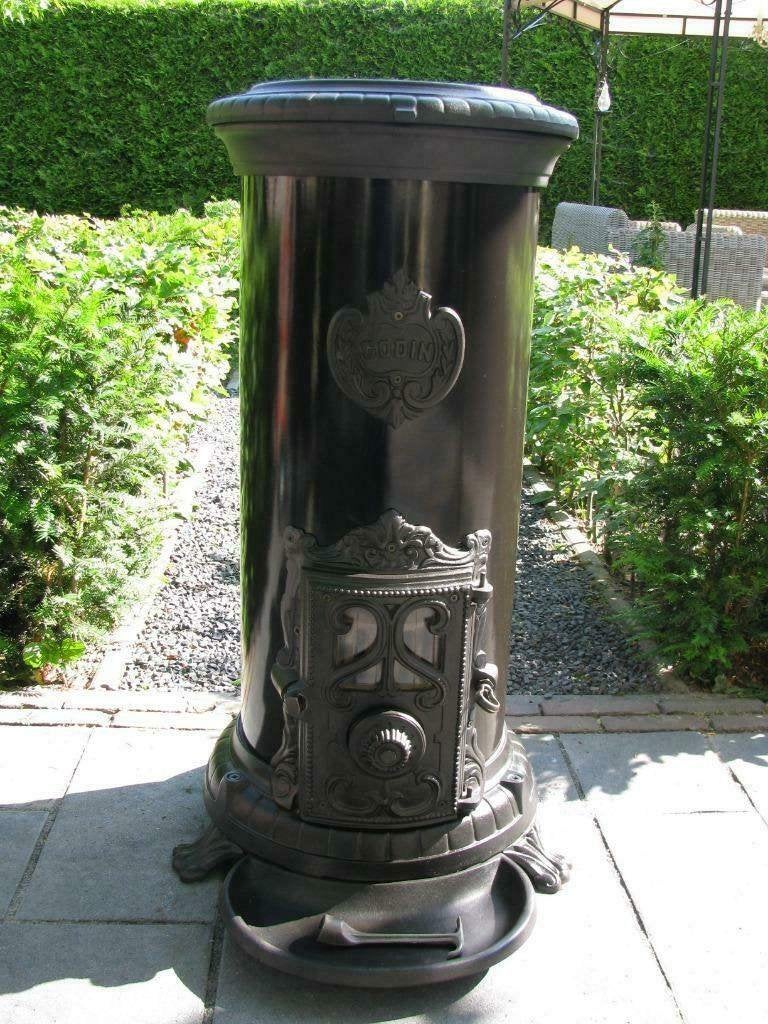 Prachtige nette grote Godin houtkachel of kolen 10KW (350m3), Huis en Inrichting, Kachels, Ophalen, Overige brandstoffen, Zo goed als nieuw