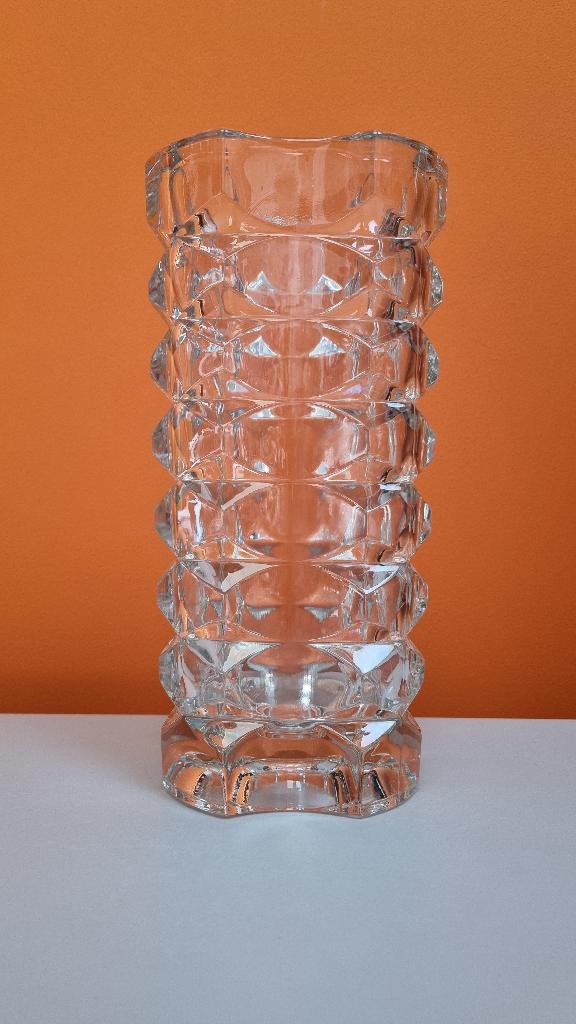vintage kraak heldere glazen windsor vaas France Luminarc, Ophalen of Verzenden