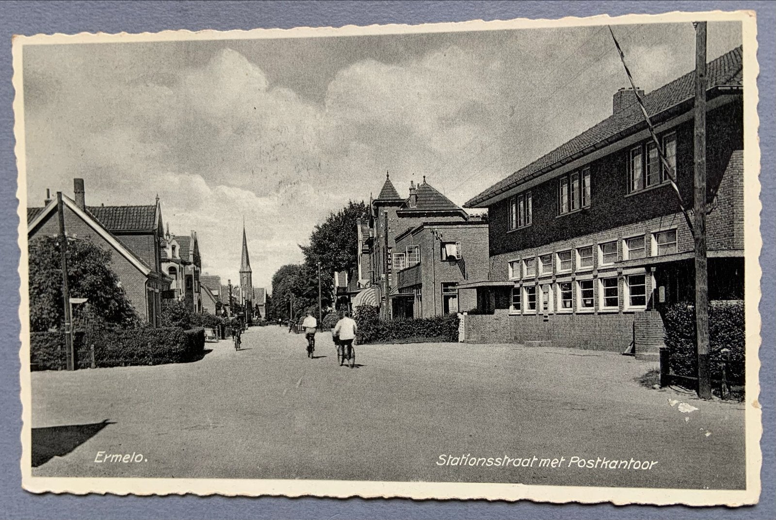 Ermelo Stationsstraat met Postkantoor, Verzenden, 1920 tot 1940, Gelopen, Gelderland