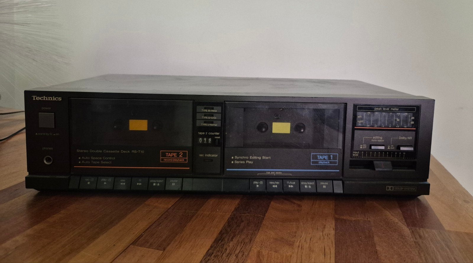 Technics RS-T10 Dubbel Cassettedeck - Vintage Audio, Audio, Tv en Foto, Cassettedecks, Ophalen of Verzenden, Dubbel, Overige merken