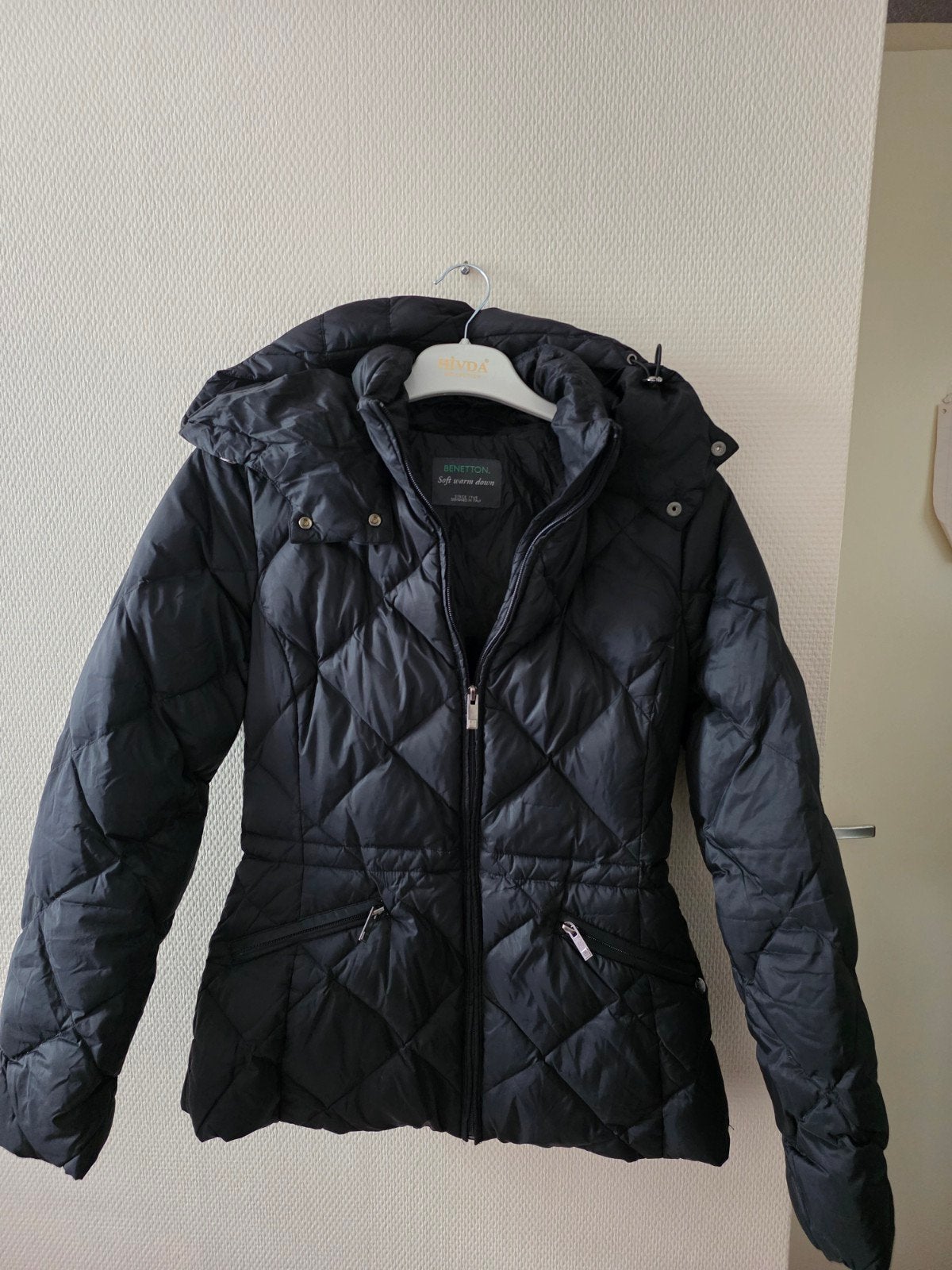 Benetton donsjas maat S, Benetton, Zwart, Ophalen of Verzenden, Maat 36 (S)