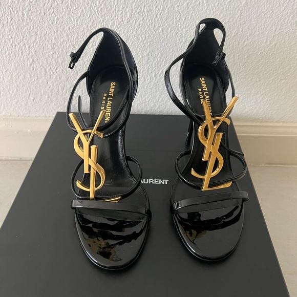 Saint Laurent Opyum Hakken Zwart Lakleer met Goud YSL Logo, Kleding | Dames, Schoenen, Ophalen of Verzenden, Zo goed als nieuw