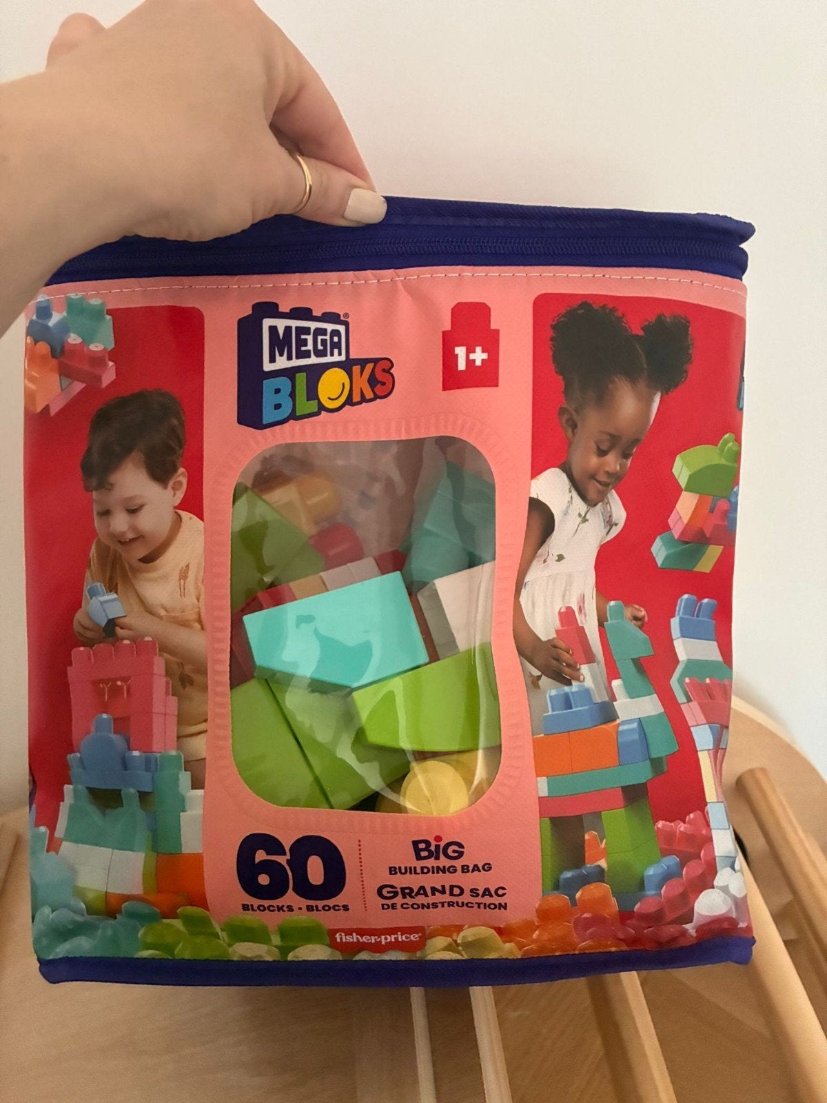 Mega Bloks Big Building Bag 60 blokken Fisher-Price, Kinderen en Baby's, Speelgoed | Bouwstenen, Ophalen of Verzenden, Nieuw, Megabloks