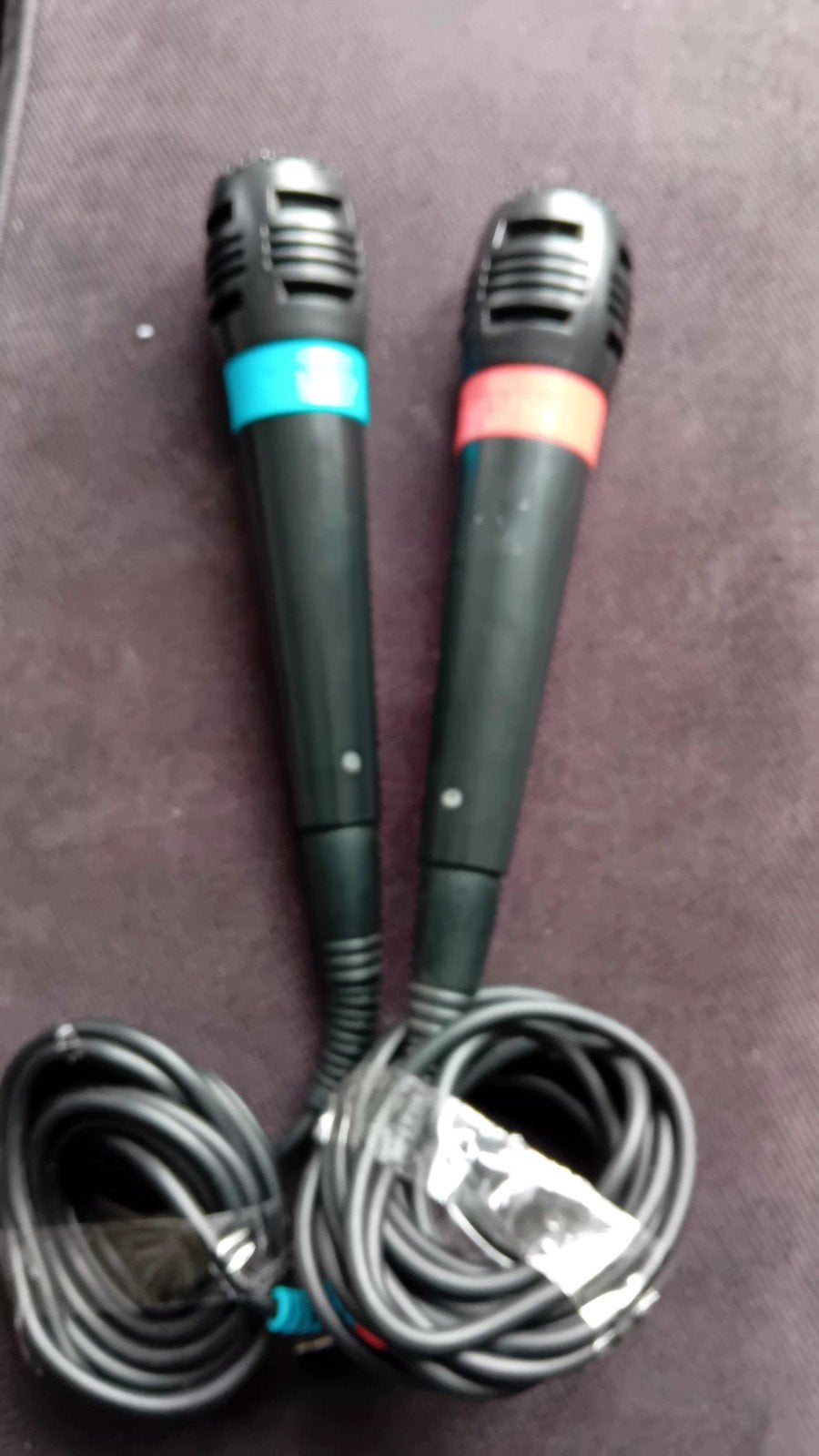 Set van 2 bedrade microfoons met kabels, Muziek en Instrumenten, Ophalen, Gebruikt, Zangmicrofoon