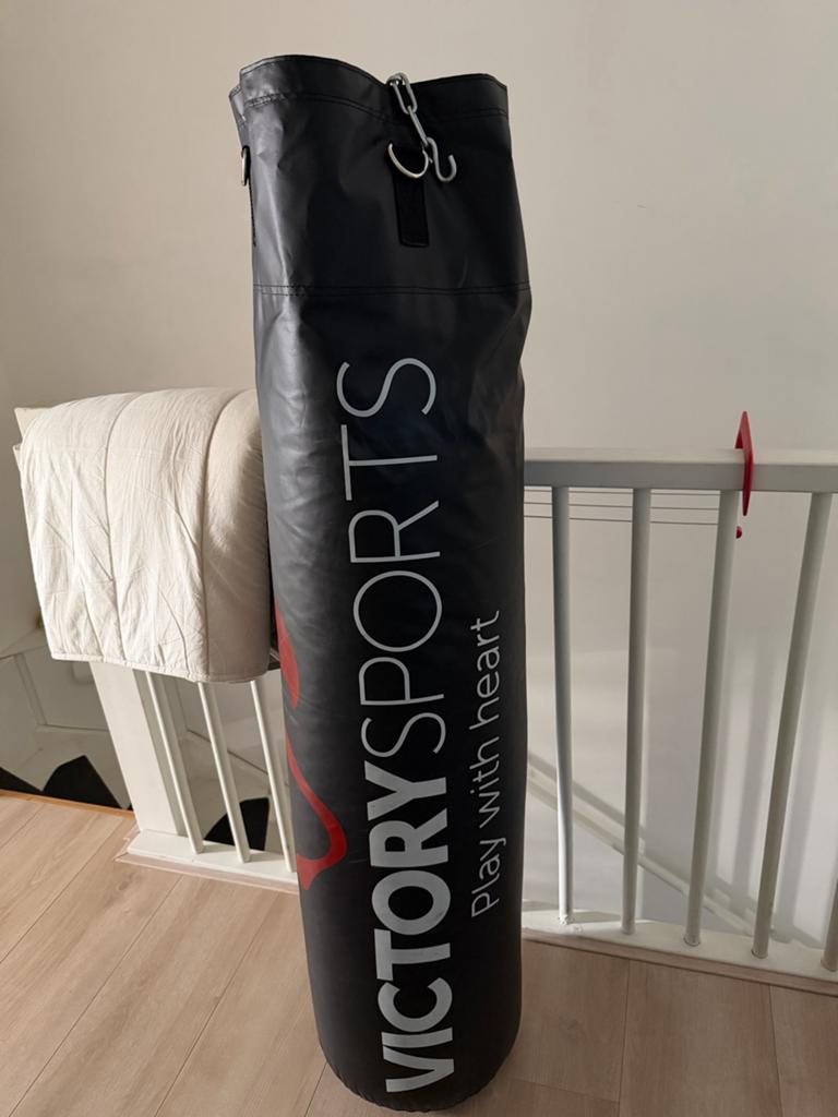 Victory Sports Bokszak Zwart 150 CM - Duurzaam Bisonyl, Ophalen, Zo goed als nieuw, Bokszak