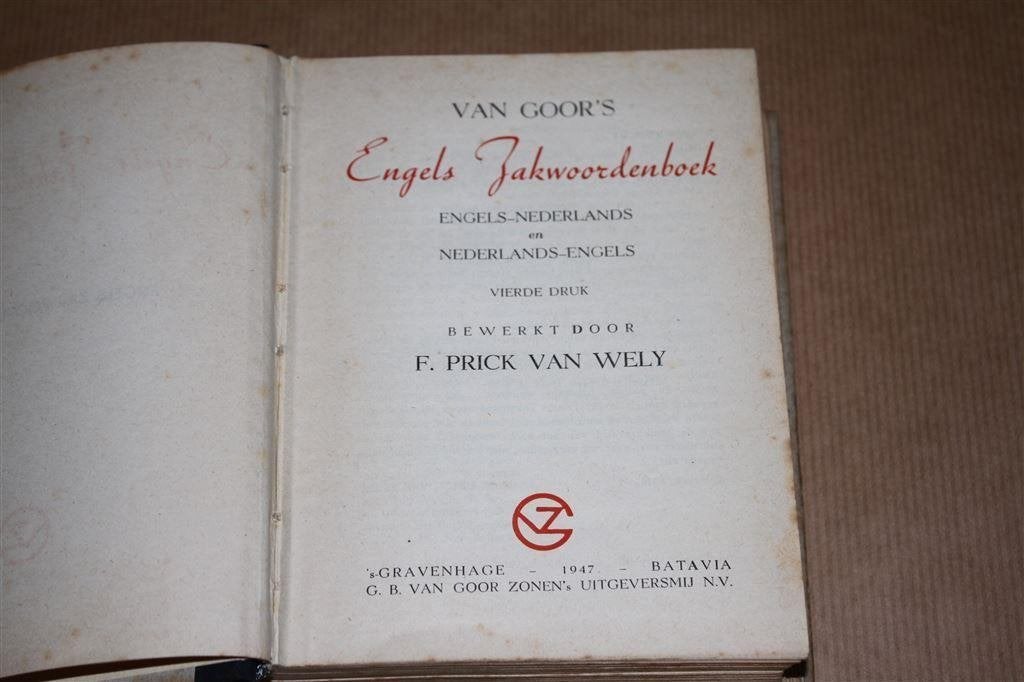 Van Goor's Engels zakwoordenboek. Uitgave 1947., Boeken, Woordenboeken, Ophalen of Verzenden, Gelezen, Van Dale, Engels