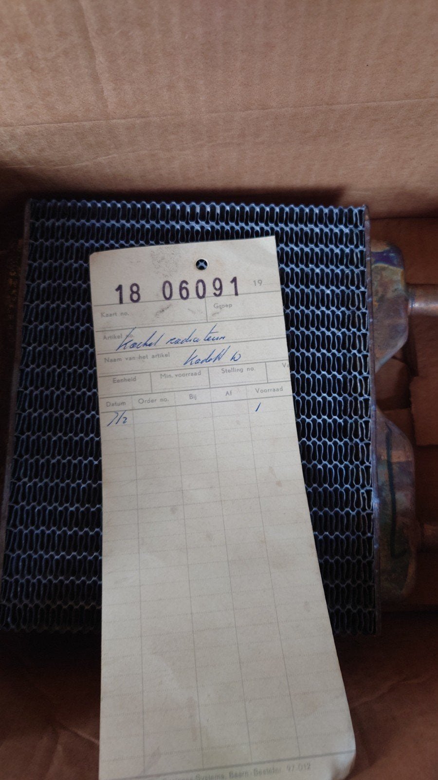 Opel Kadett D originele kachel radiateur, Auto-onderdelen, Ophalen of Verzenden, Nieuw, Opel