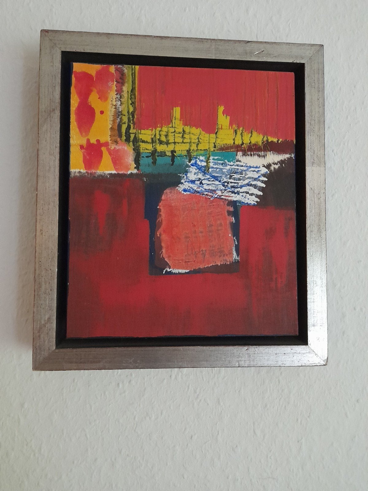 Abstract olieverf schilderij, Antiek en Kunst, Kunst | Schilderijen | Abstract, Ophalen of Verzenden