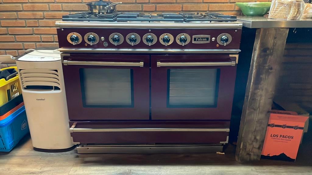 Prachtig Falcon continental 1092 chery  Red, Witgoed en Apparatuur, Fornuizen, Ophalen, 60 cm of meer, Zo goed als nieuw, Gas