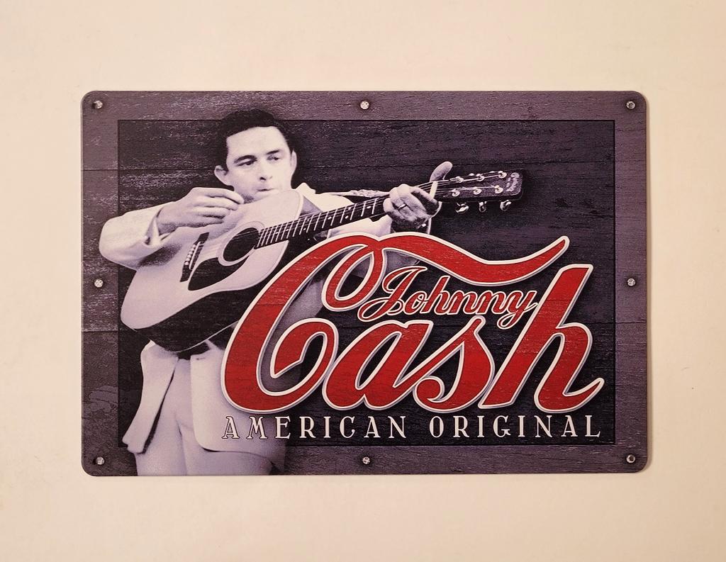 Johnny Cash American Original reclamebord van metaal deco, Info@deconoord.nl, Deco Noord, Nieuw, Ophalen of Verzenden