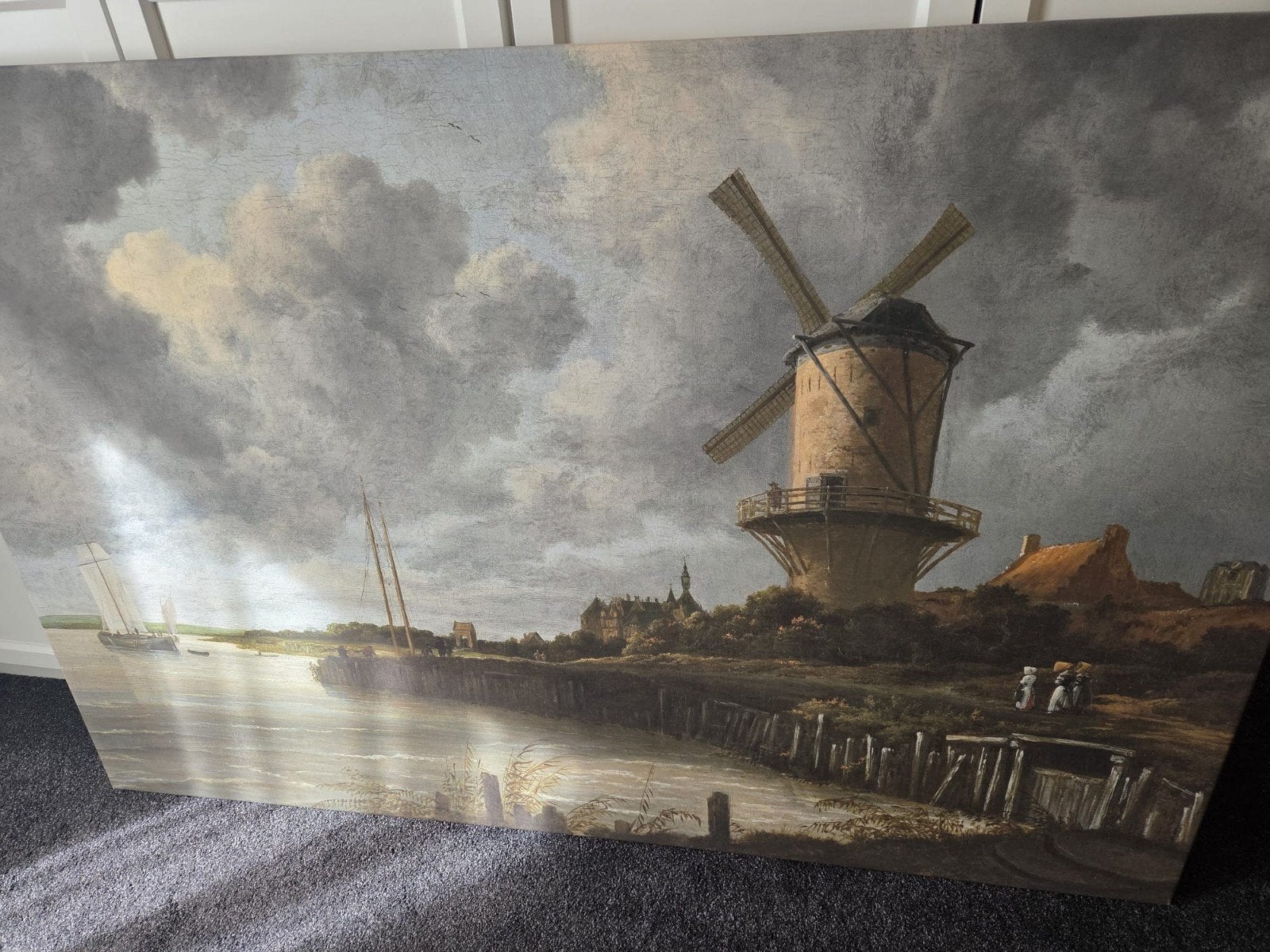 Wijk bij Duurstede., Ophalen, Oud hollands, Landschap, Overige ondergronden