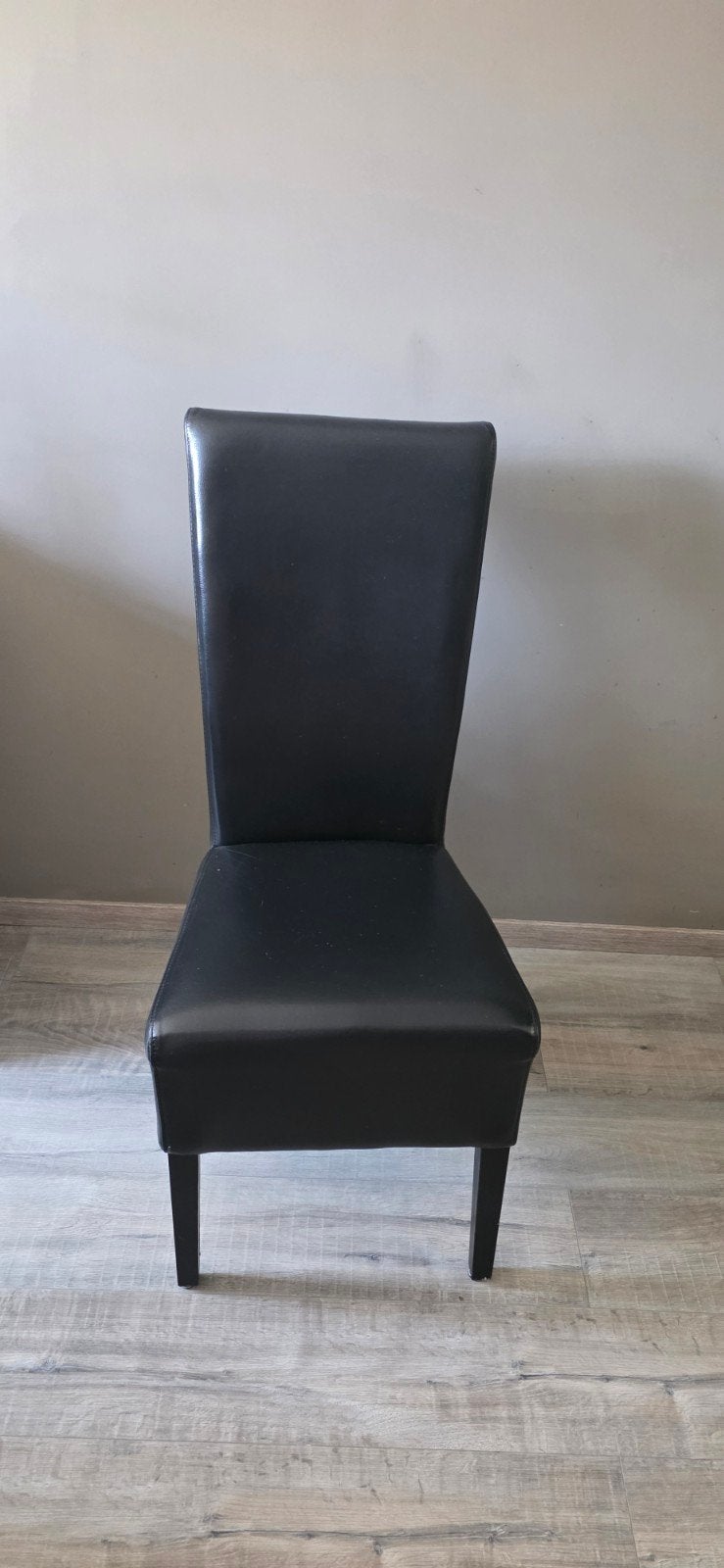 6 x leren stoelen zwart, Huis en Inrichting, Stoelen, Ophalen of Verzenden, Zwart, Leer, Vijf, Zes of meer stoelen