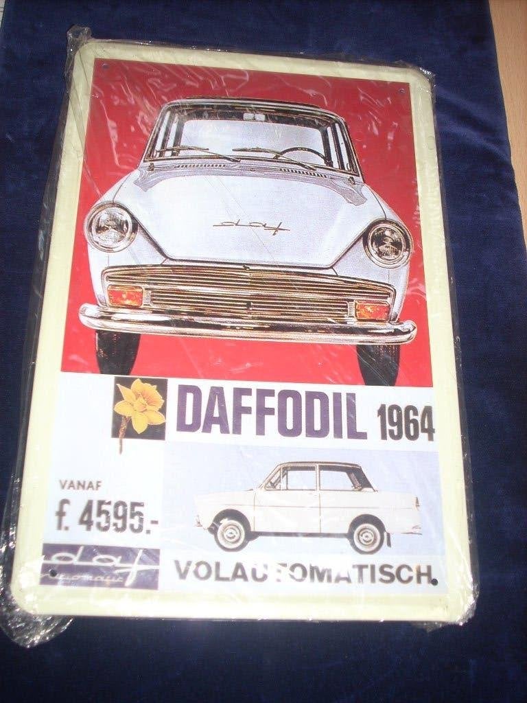 metalen reclamebord - Daffodil 1964 - volautomatisch, Ophalen of Verzenden, Nieuw, Reclamebord