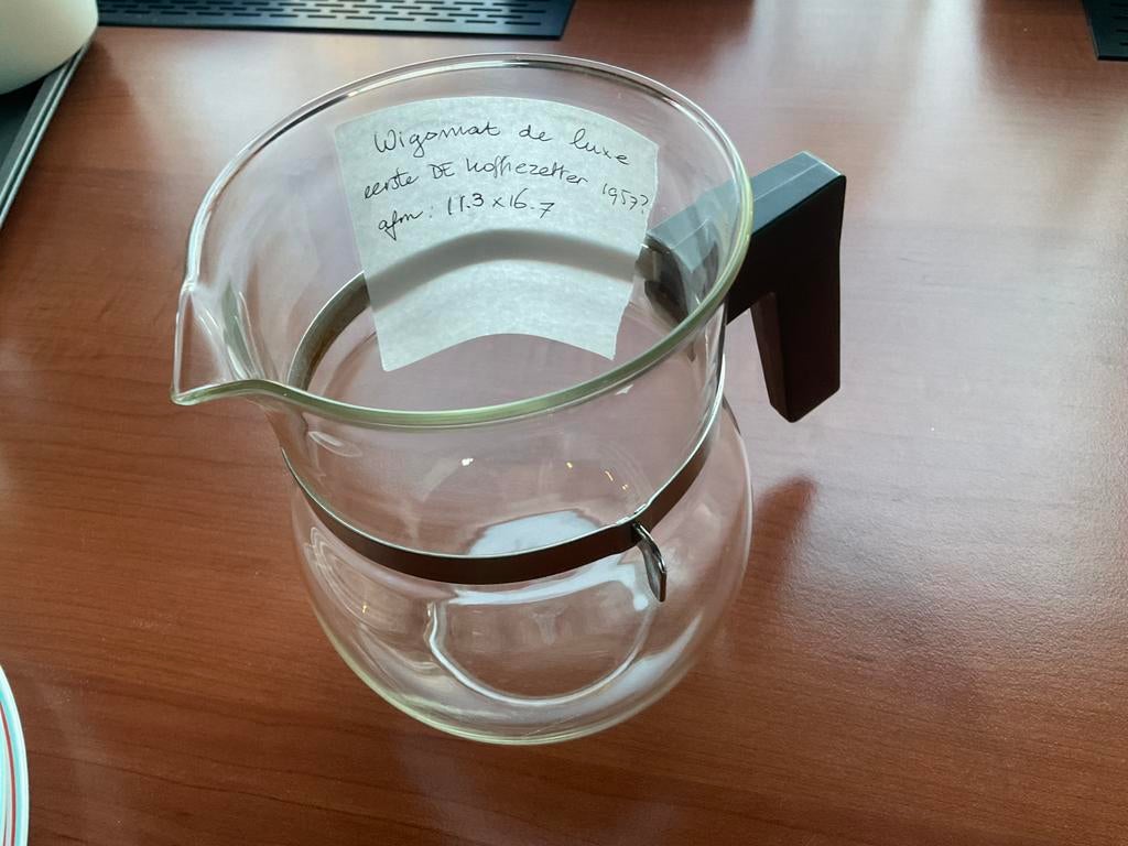 WIGOMAT DE LUXE glaskan1957 ( eerste DE koffiezetter), Ophalen of Verzenden, Zo goed als nieuw, Bord(en), Overige stijlen