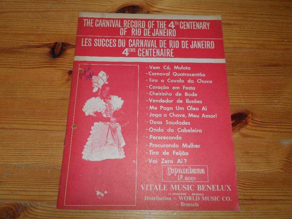The carnival record of the 4th centenary of rio de janeiro, Muziek en Instrumenten, Gebruikt, Ophalen of Verzenden, Artiest of Componist