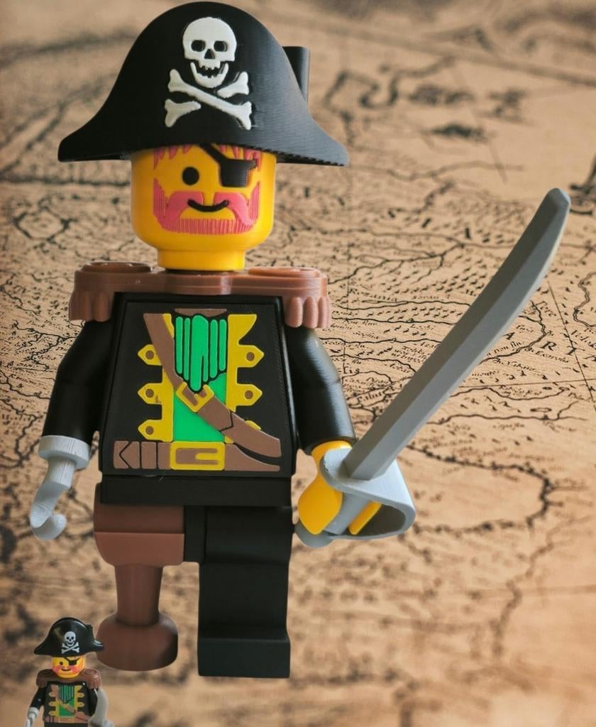 Mega maxi figure van een vintage brick Pirates Red Beard, Ophalen of Verzenden, Nieuw, Pirates