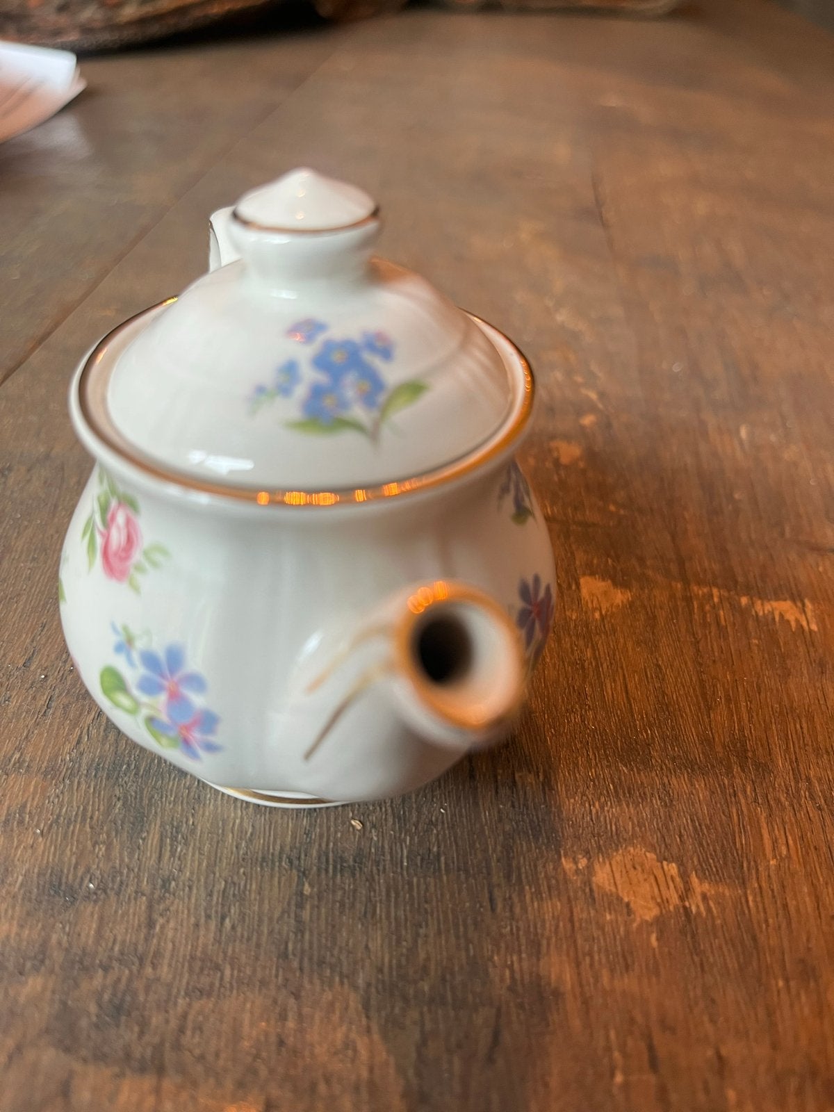 Mini Sadler theepotje met bloemmotief, Ophalen of Verzenden