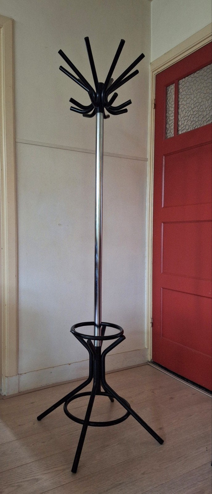 Metalen design kapstok, Thonet/bentwood stijl, iprst., Ophalen, Gebruikt, Metaal, Staande kapstok