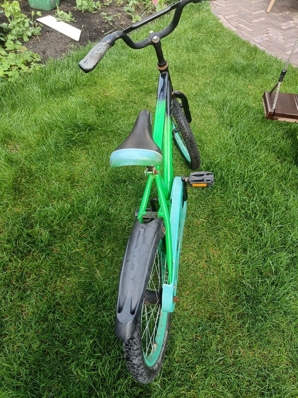 BMX Crossfiets 18 inch - Groen/Zwart, Ophalen, Terugtraprem, Staal, 16 tot 20 inch