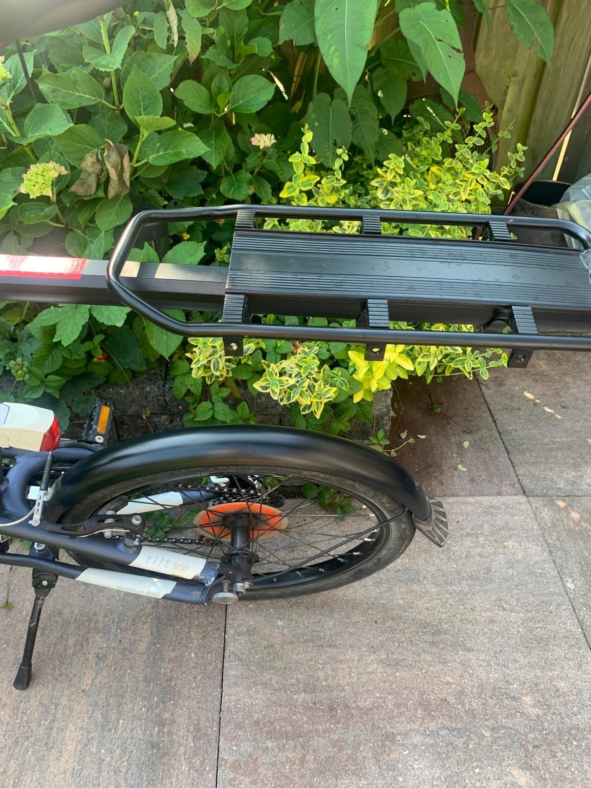 B'Twin vouwfietsen met 7 versnellingen en fietstassen, Overige merken, 20 inch of meer, Velgrem, Versnellingen