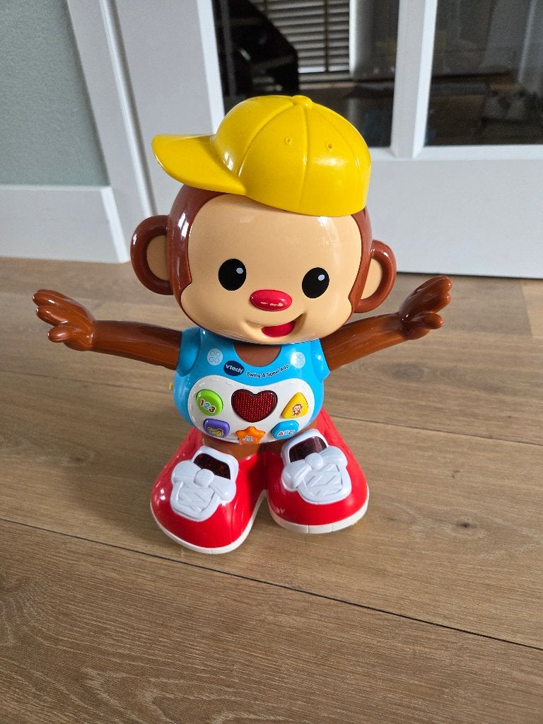 VTech Swing & Swirl Aapje - Interactief Speelgoed, Ophalen, Zo goed als nieuw, 6 maanden tot 2 jaar