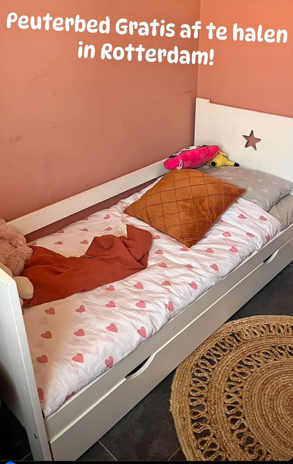 Peuterbed, Ophalen, Zo goed als nieuw, 140 tot 160 cm, 70 tot 85 cm