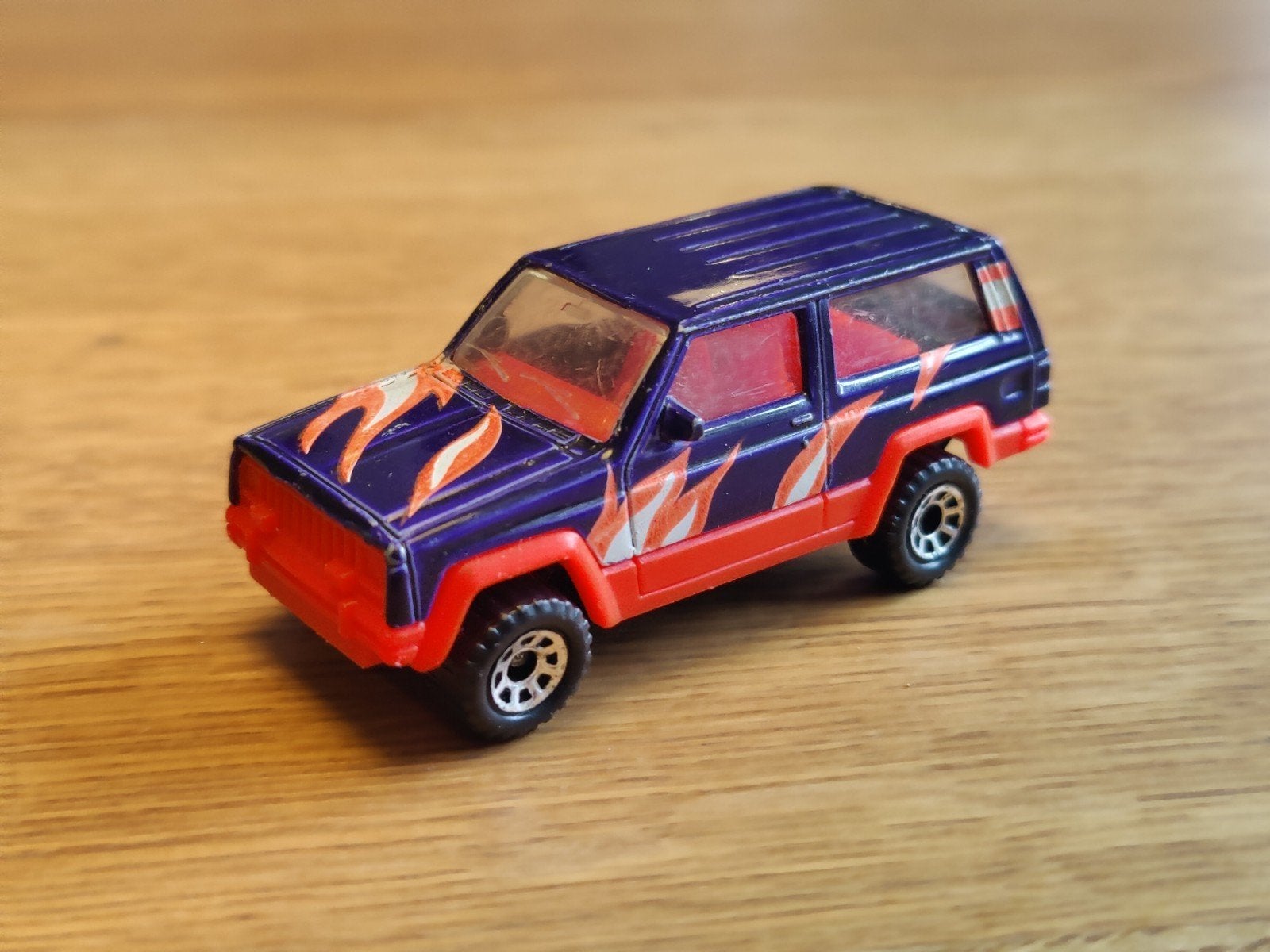 Matchbox JEEP Cherokee BLAUW, Ophalen of Verzenden, Zo goed als nieuw, Auto