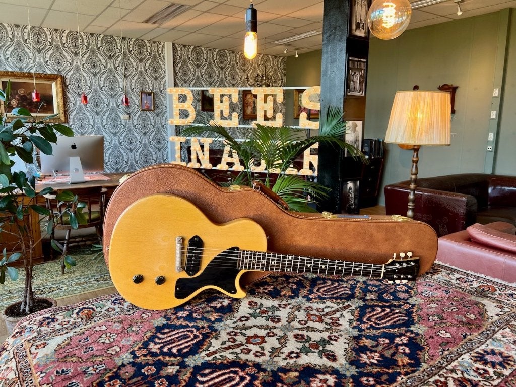 1957 Gibson Les Paul Junior TV Yellow Single Cut, Muziek en Instrumenten, Gibson, Gebruikt, Kalamazoo MI USA, Ophalen of Verzenden