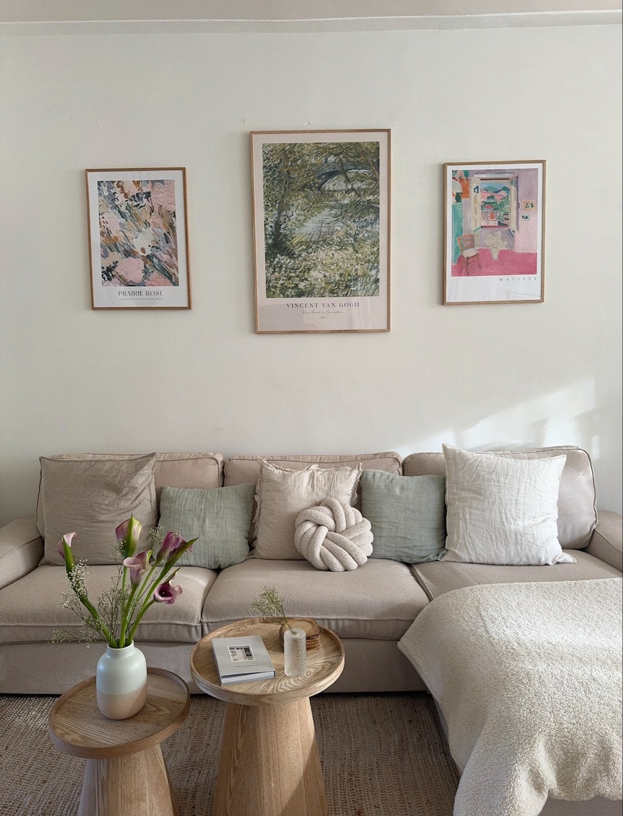 4 seater sofa with ottoman - Beige, Ophalen, 125 tot 150 cm, Hoekbank, 300 cm of meer