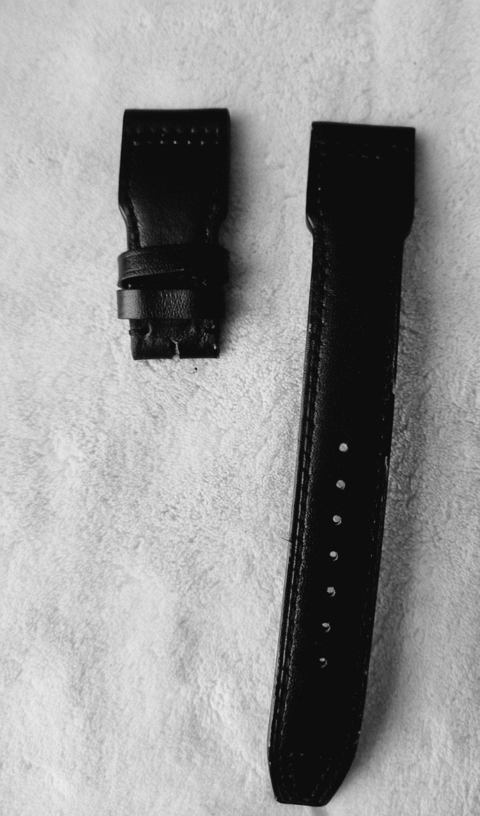 IWC Big Pilot vervangende zwarte lederen band 22x18mm,, Verzenden