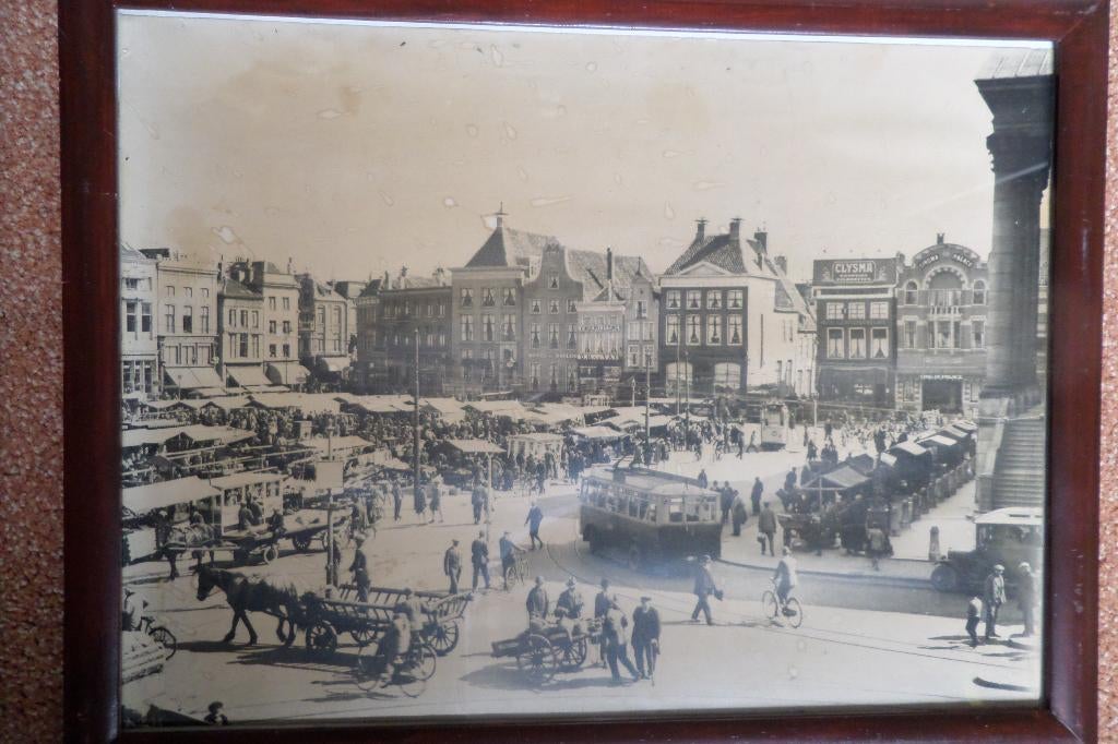 Ingelijste foto - Grote markt 1912 - Groningen, Ophalen, Foto, Zo goed als nieuw, Voor 1940