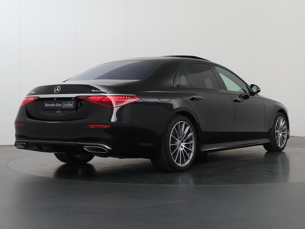 Mercedes-Benz S-klasse 580 e 4MATIC Lang AMG Line | Entertai, Auto's, Mercedes-Benz, Gebruikt, 510 pk, 4 stoelen, Zwart
