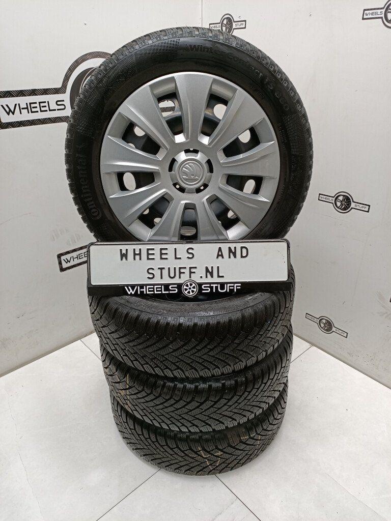 Skoda Octavia staal velgen 16"inch winterbanden 5x112, Ophalen, Gebruikt, 16 inch, Banden en Velgen
