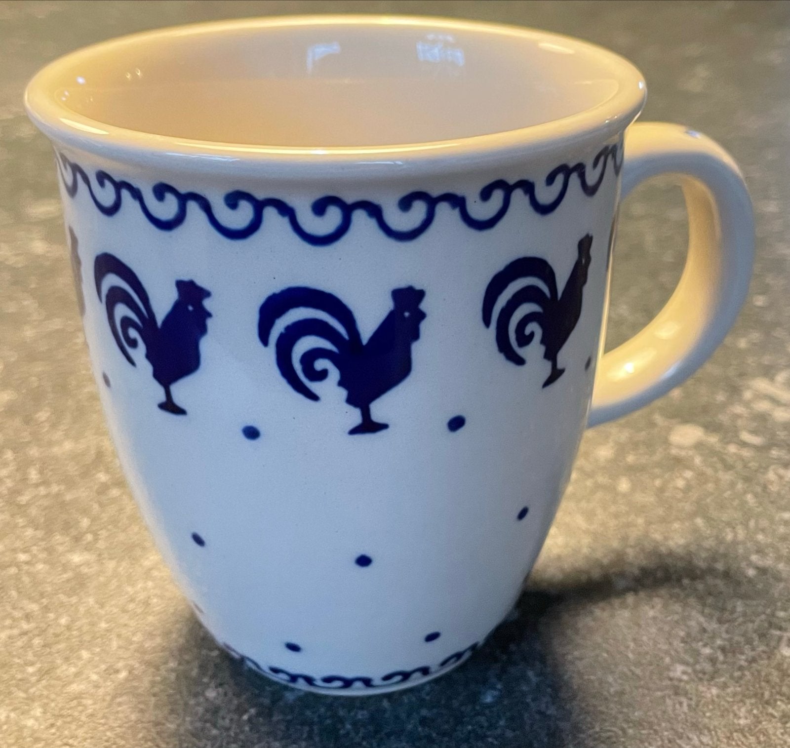 Bunzlau Keramiek Tulpbeker 250 ml - Blauwe Haan, Keramiek, Zo goed als nieuw, Overige stijlen, Mok