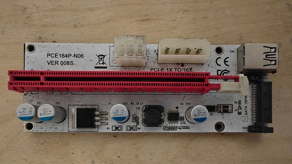 PCI-E X16 X1 risers VER 008s, PCI-Express 3, Tv-Out, Ophalen of Verzenden, Overige chipsets
