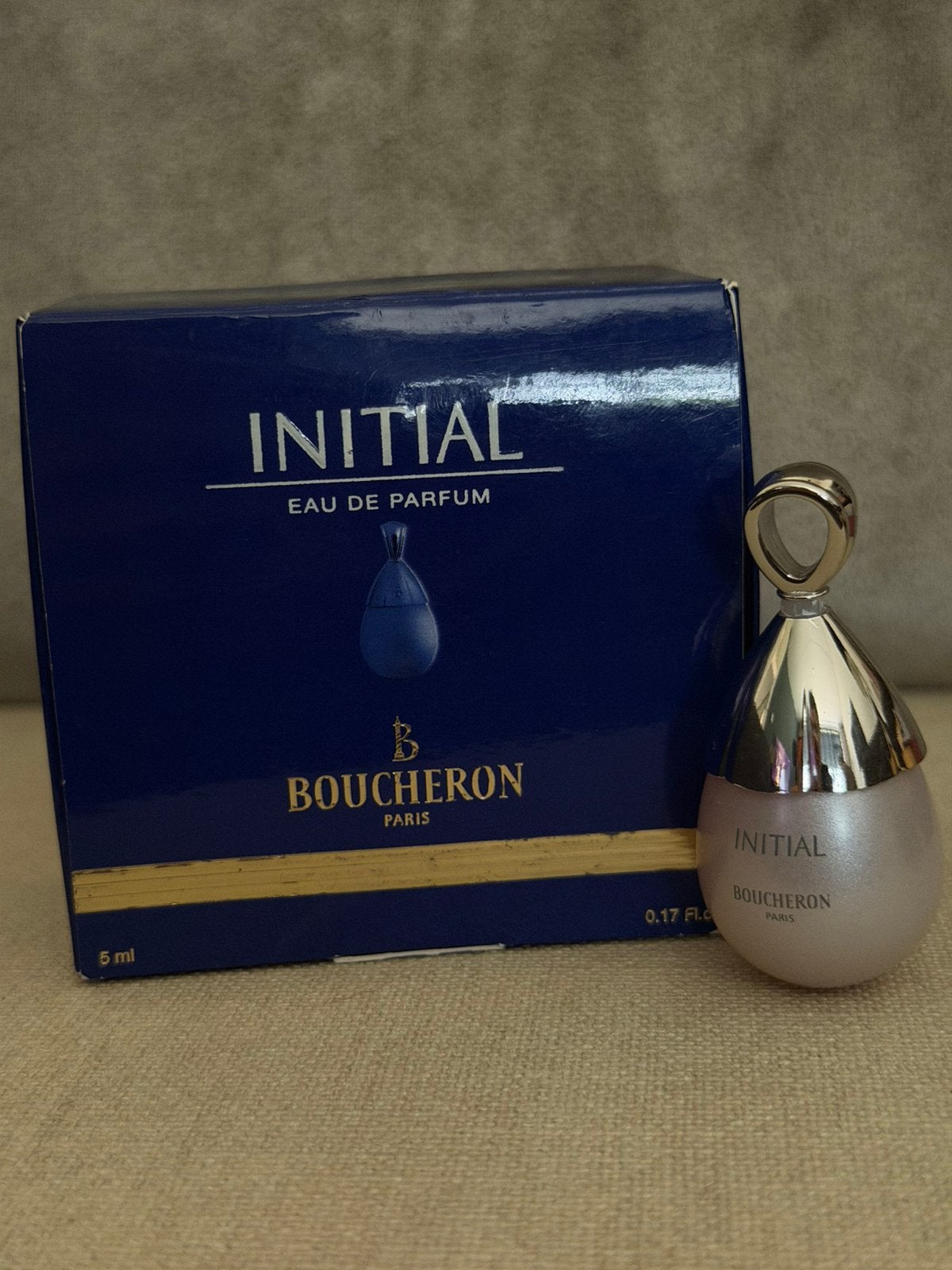Zeldzaam miniatuur Boucheron Initial 5 ml edp, nieuw in doos, Verzenden, Nieuw, Miniatuur, Gevuld