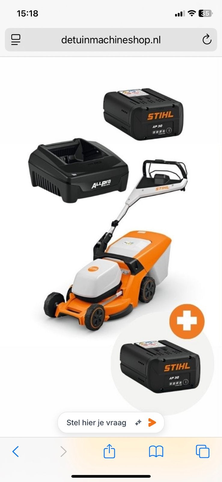 Stihl 448.3 PV accugazonmaaier, Ophalen, Zo goed als nieuw