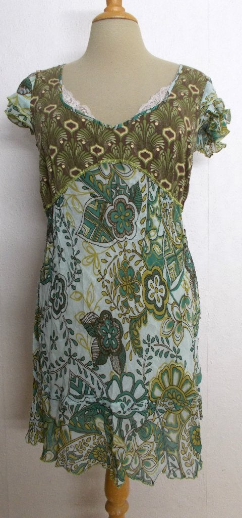 Leuke groene print tuniek/top van Didi! M, Maat 38/40 (M), Verzenden, Zo goed als nieuw, Korte mouw
