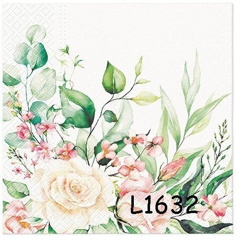 Servetten decoupage/bullet journal - rozen L1632, Verzenden, Nieuw