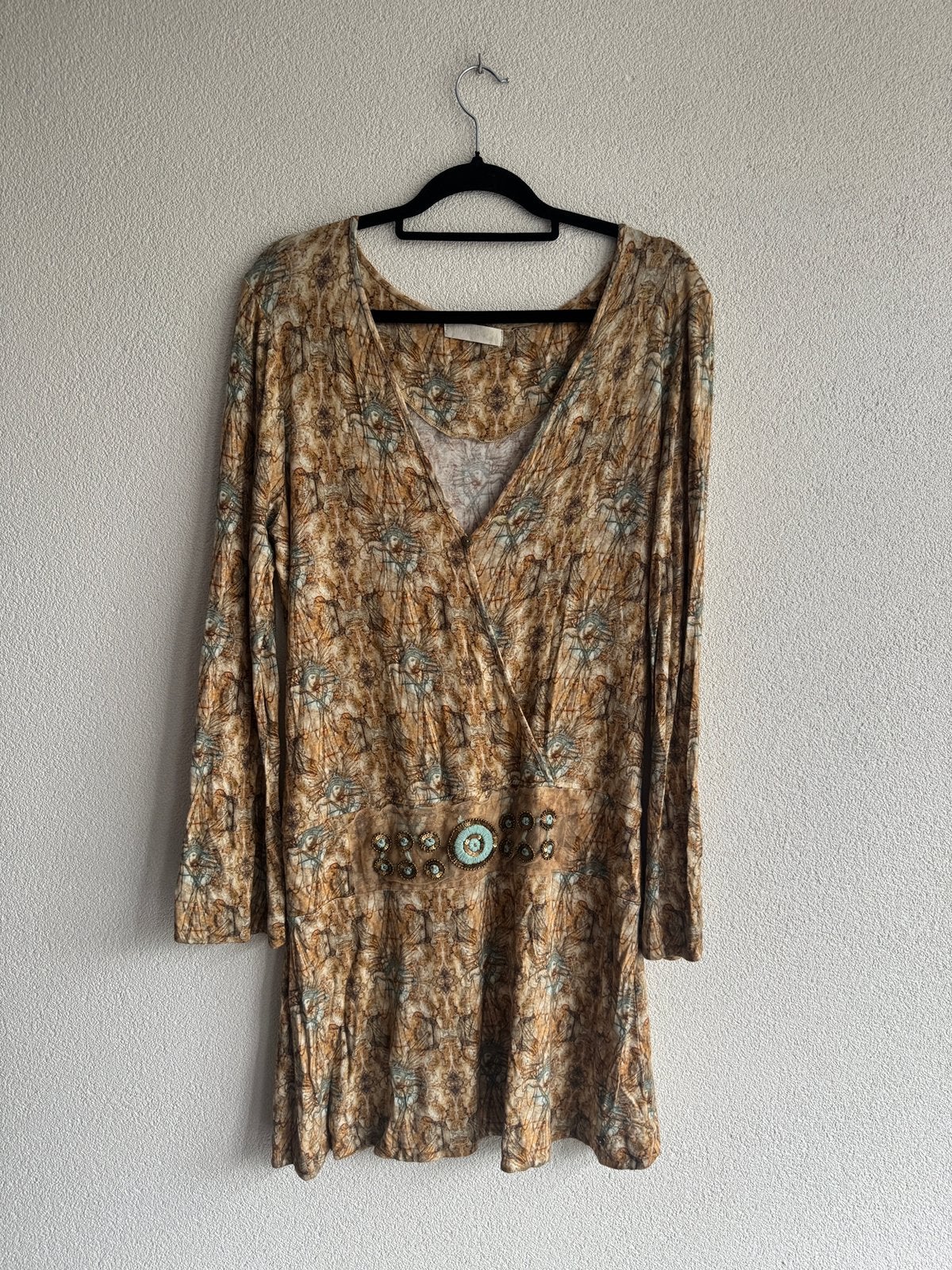 Isla Ibiza boho stijl zomerse midi jurk met print, Maat 38/40 (M), Ophalen of Verzenden, Zo goed als nieuw, Isla Ibiza