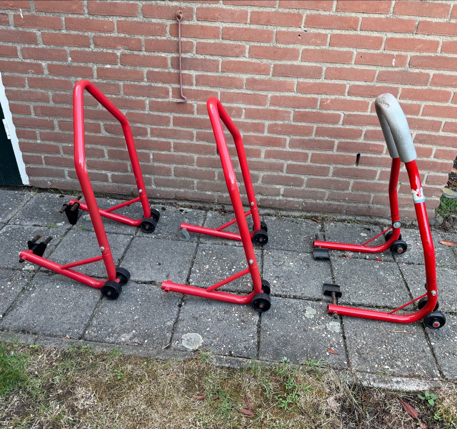 Motor paddock stands 3 stuks motor steunen, Ophalen, Gebruikt